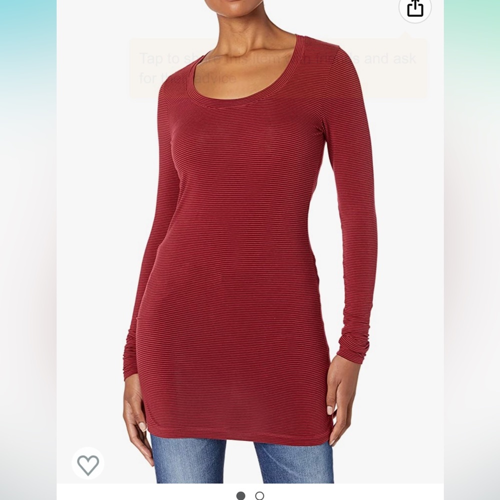 Splendid body con tunic long sleeve tee XS